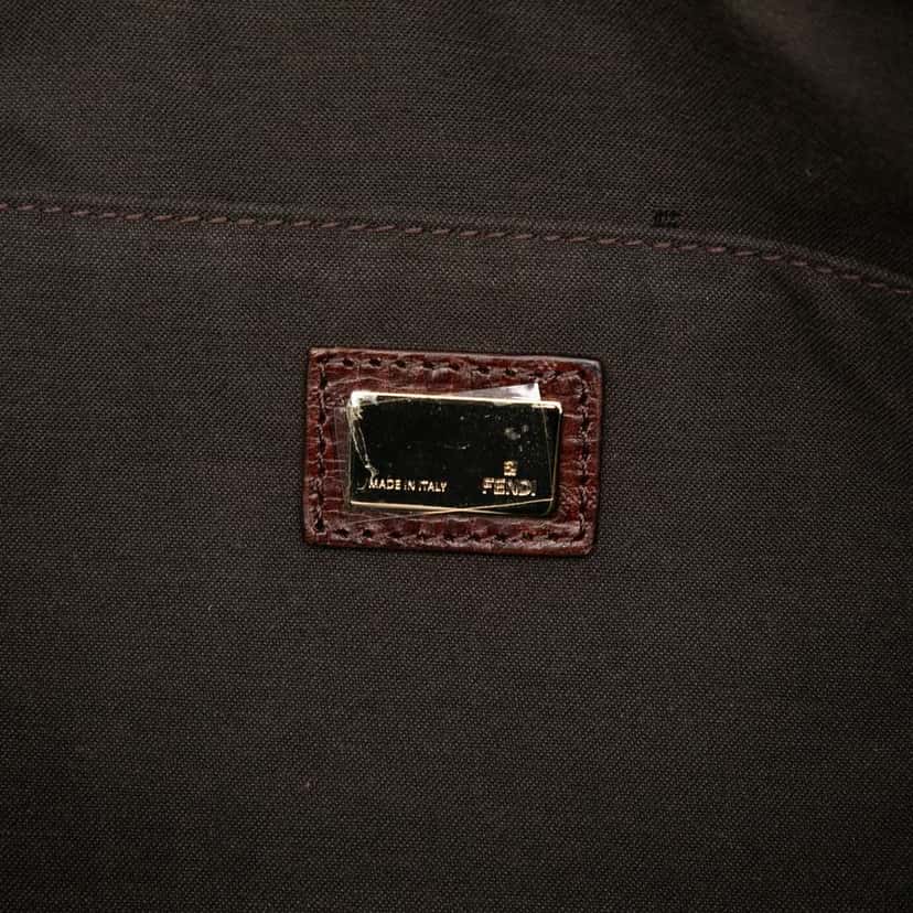 Fendi Zucchino Canvas Tote Brown Canvas Good condition - Model View