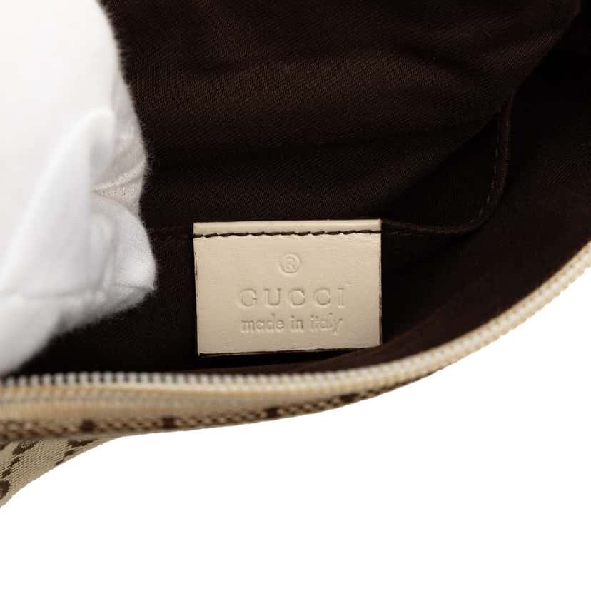 Gucci GG Canvas Perforated Crossbody Brown Canvas Very good condition - Box View