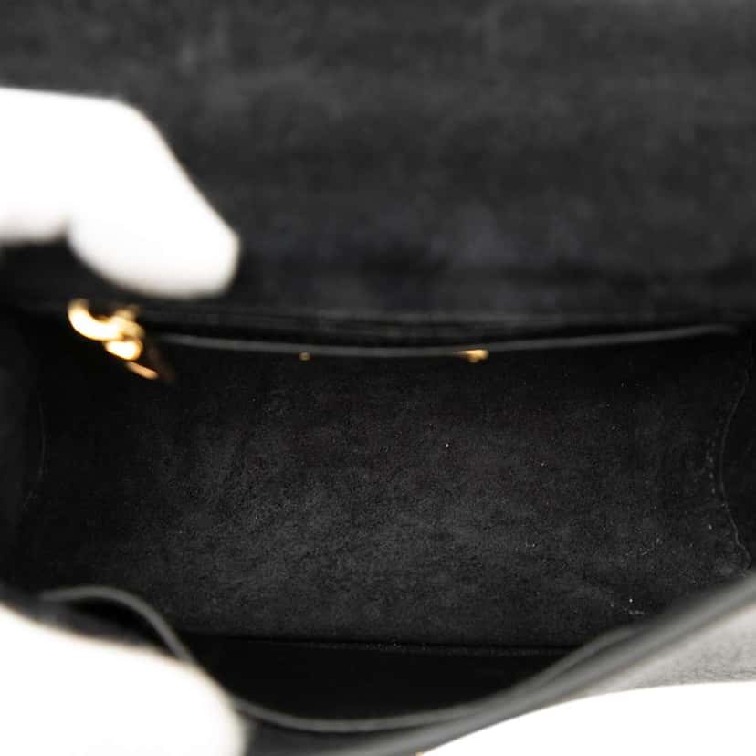 Miu Miu Mini Goatskin Madras Bandoliera Top Handle Bag Black Leather Good condition - Model View