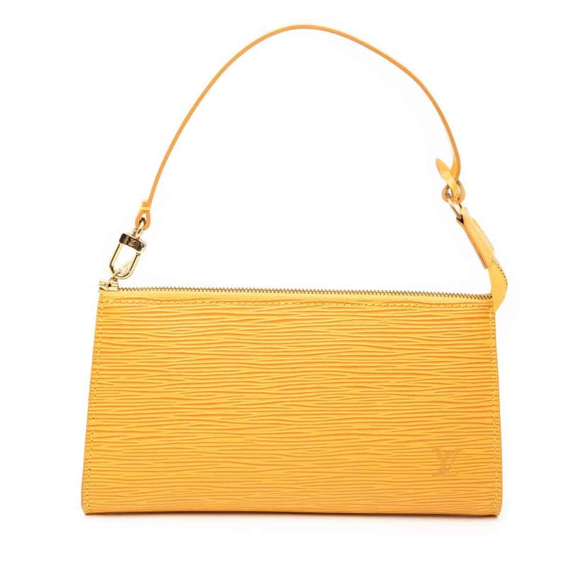 Louis Vuitton Epi Pochette Accessoires Yellow Leather Good condition - Front View