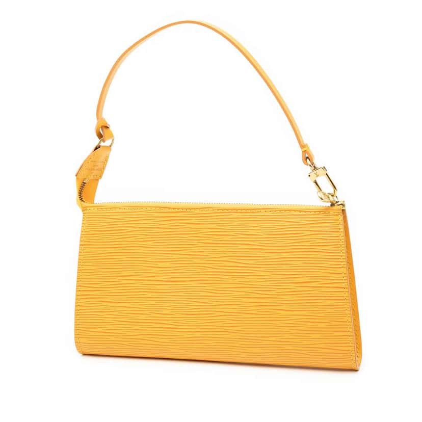 Louis Vuitton Epi Pochette Accessoires Yellow Leather Good condition - Back View