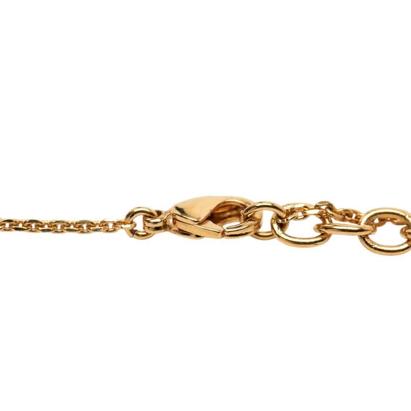 Louis Vuitton Gold Plated LV and Me Letter M Pendant Necklace Gold Metal Good condition - Back View