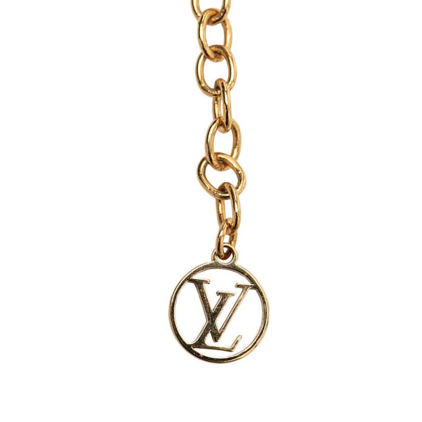 Louis Vuitton Gold Plated LV and Me Letter M Pendant Necklace Gold Metal Good condition - Inside View