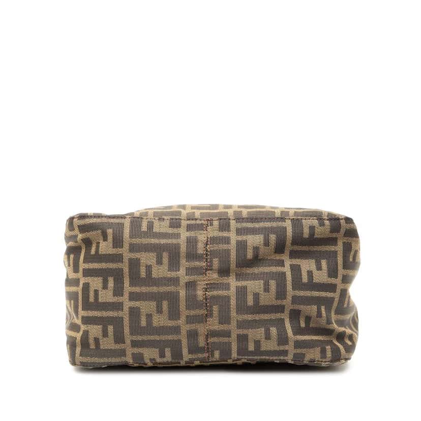 Fendi Zucca Canvas Double Flap Shoulder Bag Brown Canvas Good condition - Inside View