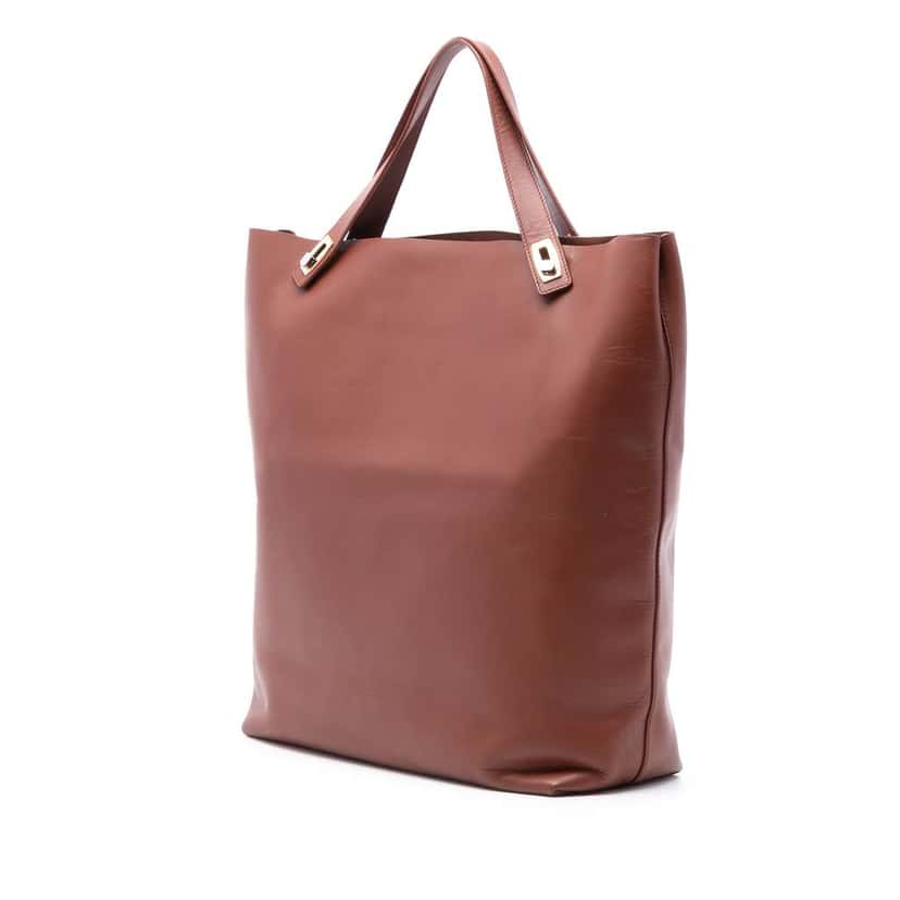 Balenciaga Bicolor Leather Pocket Shopping Tote Brown Leather Good condition - Back View