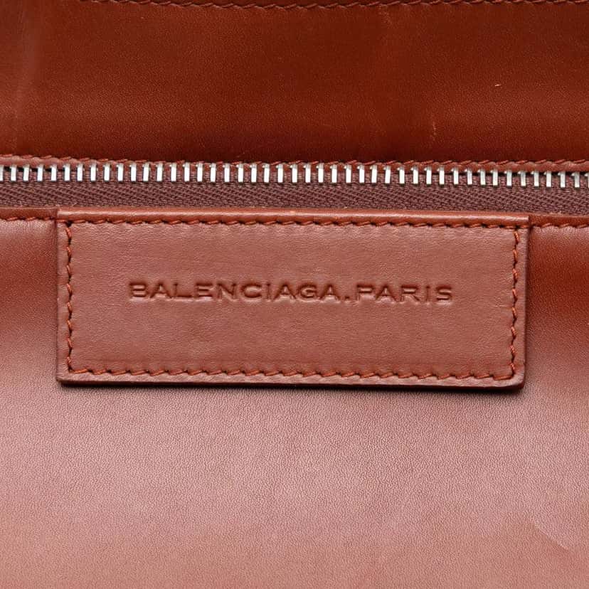 Balenciaga Bicolor Leather Pocket Shopping Tote Brown Leather Good condition - Box View