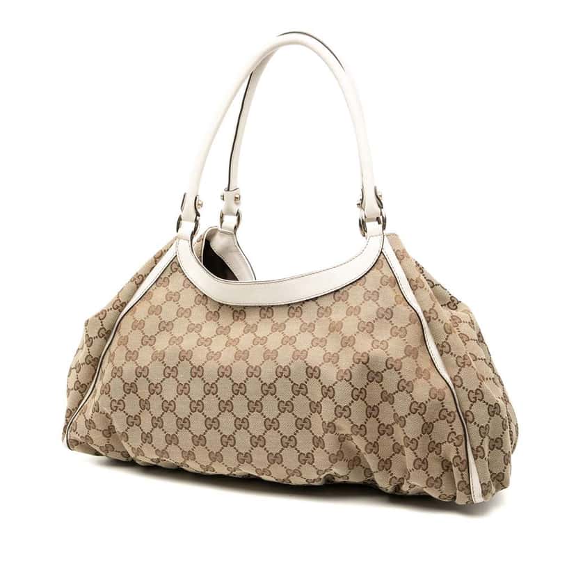 Gucci GG Canvas Abbey D Ring Shoulder Bag Brown Canvas Good condition - Back View