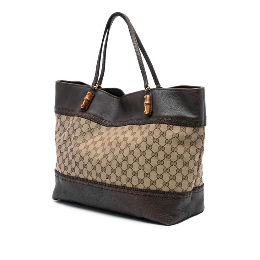 Gucci Large GG Canvas Laidback Crafty Tote Brown Canvas Good condition - Back View
