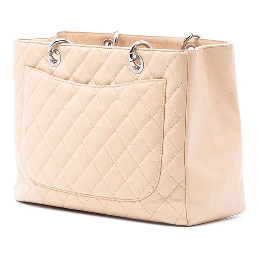 Chanel Caviar Grand Shopping Tote Brown Leather Good condition - Back View