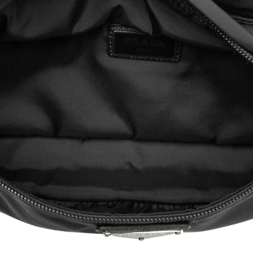 Prada Tessuto Multi Pocket Belt Bag Black Good condition - Box View