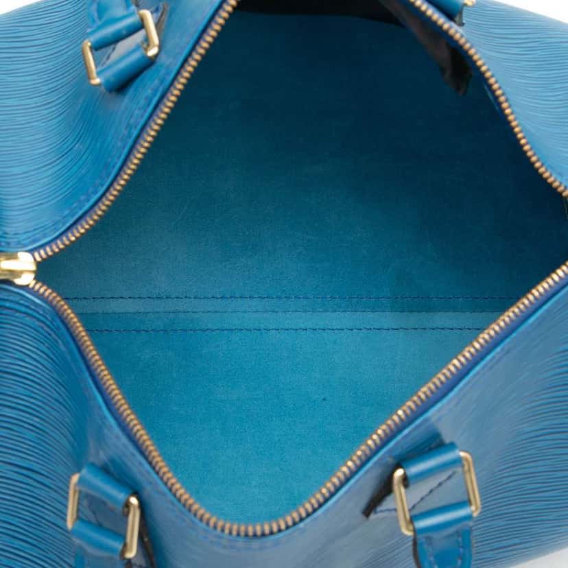 Louis Vuitton Epi Speedy 35 Blue Leather Good condition - Model View