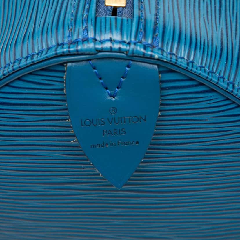Louis Vuitton Epi Speedy 35 Blue Leather Good condition - Box View