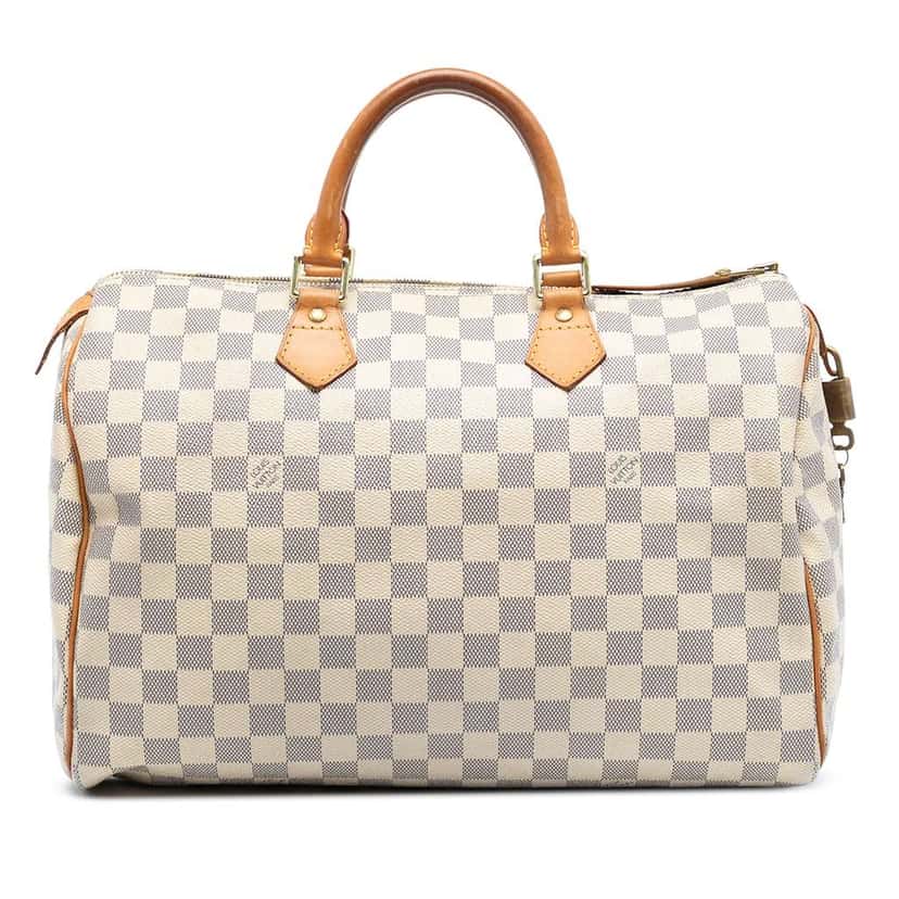 Louis Vuitton Damier Azur Speedy 35 White Very good condition - Front View