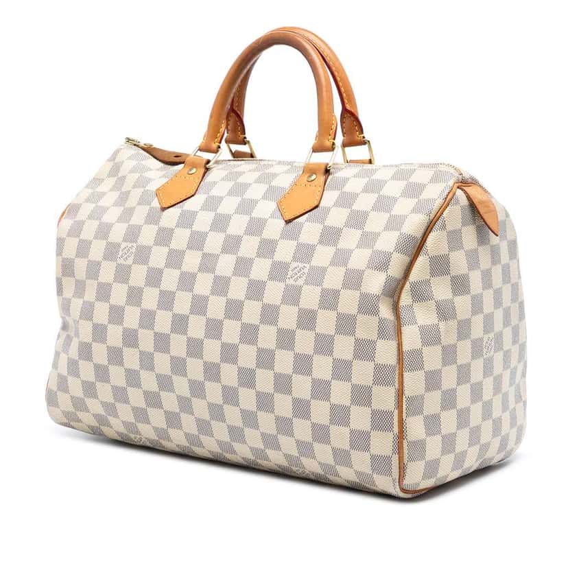 Louis Vuitton Damier Azur Speedy 35 White Very good condition - Back View