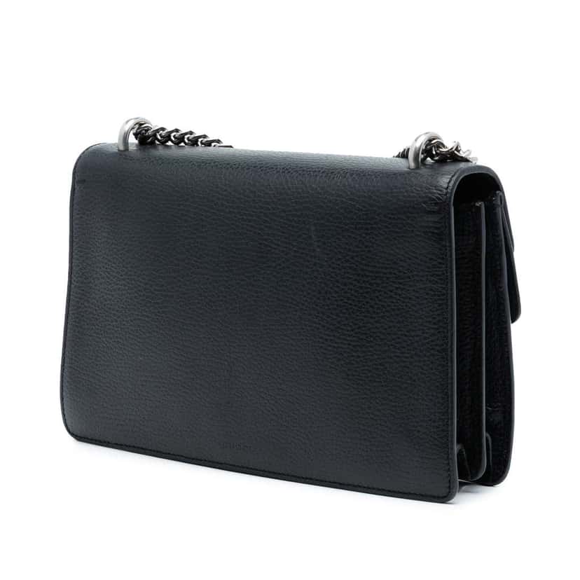 Gucci Small Leather Dionysus Shoulder Bag Black Leather Good condition - Back View