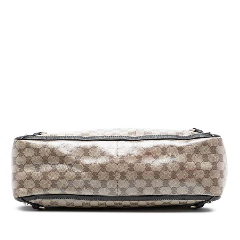 Gucci GG Crystal Abbey D Ring Tote Brown Canvas Good condition - Inside View