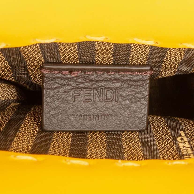 Fendi Mini Leather Sunshine Shopper Tote Yellow Leather Very good condition - Box View