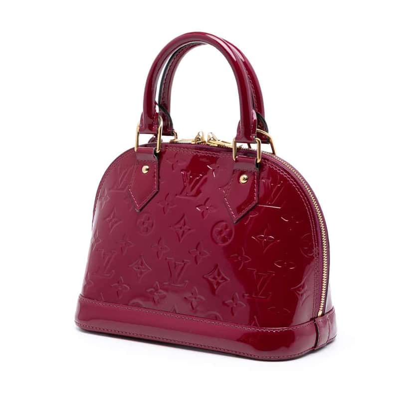 Louis Vuitton Monogram Vernis Alma BB Red Leather Good condition - Back View