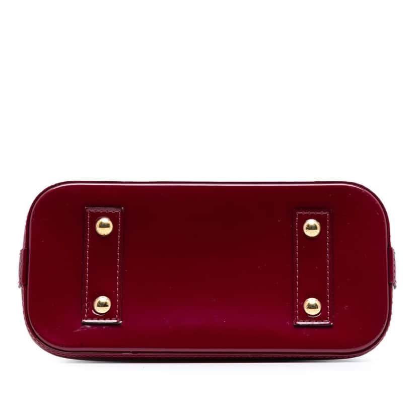 Louis Vuitton Monogram Vernis Alma BB Red Leather Good condition - Inside View