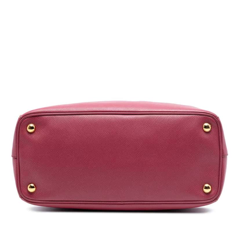 Prada Small Saffiano Lux Galleria Double Zip Satchel Pink Leather Good condition - Inside View