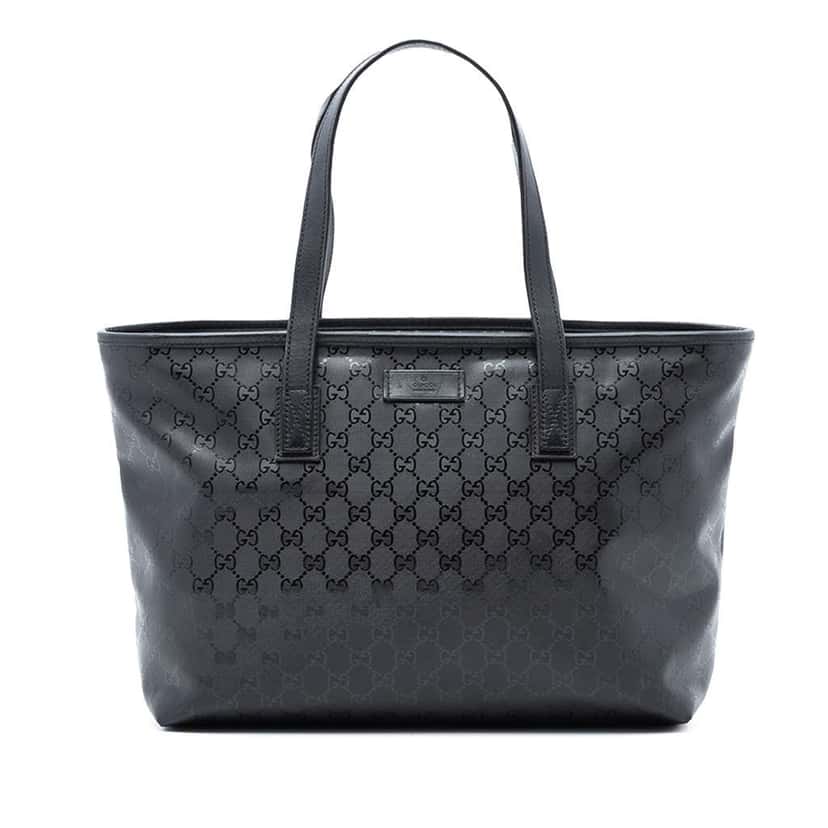 Gucci Medium GG Imprime Tote Black Canvas Very good condition - Front View
