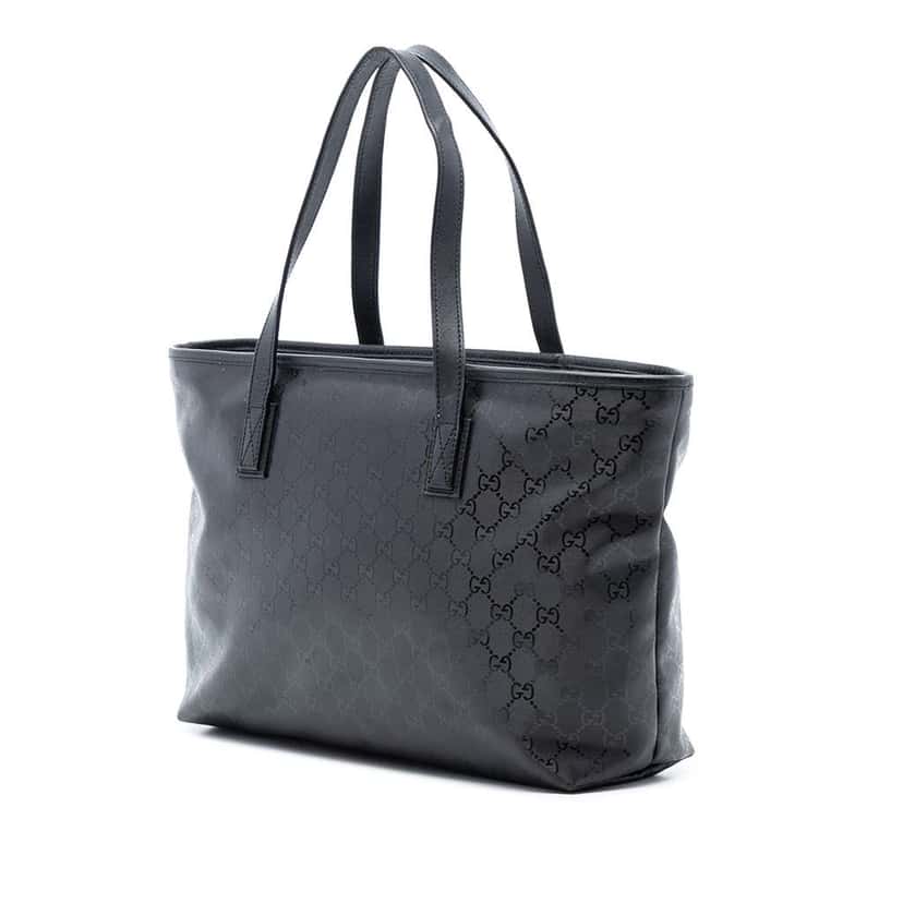 Gucci Medium GG Imprime Tote Black Canvas Very good condition - Back View