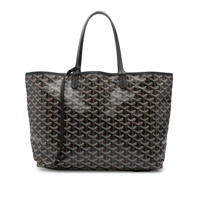 Goyard Goyardine Saint Louis PM Black Canvas Very good condition - Front View