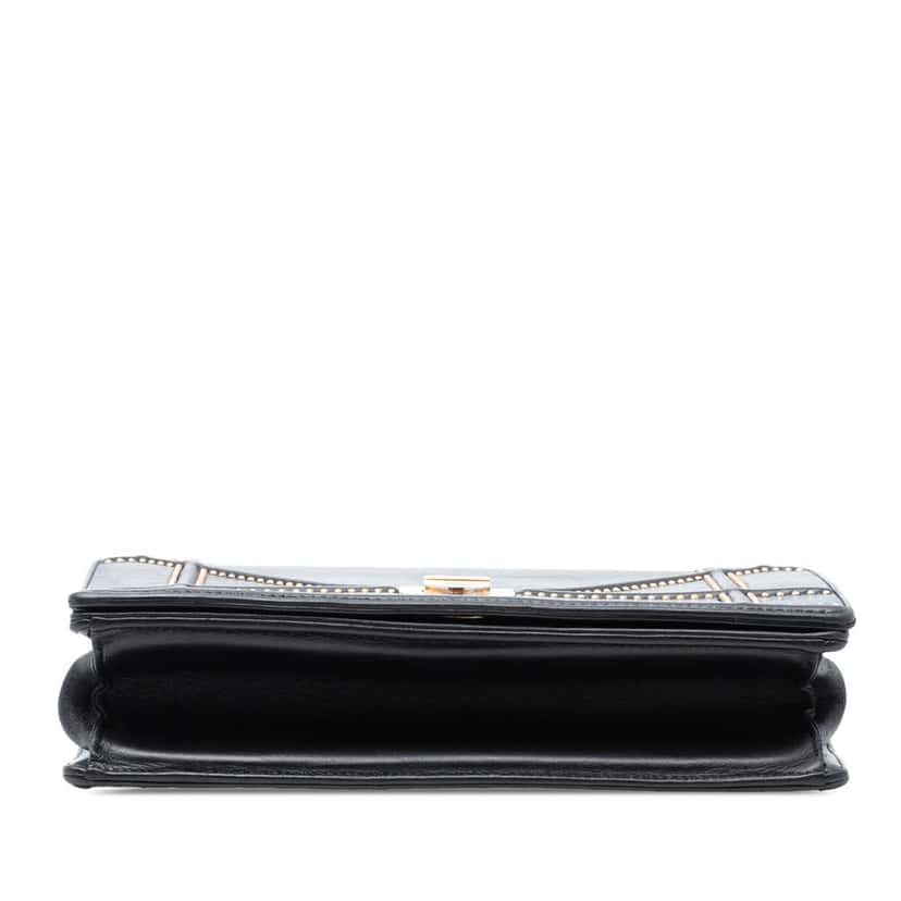 Dior Medium Studded Lambskin Diorama Flap Black Leather Good condition - Inside View