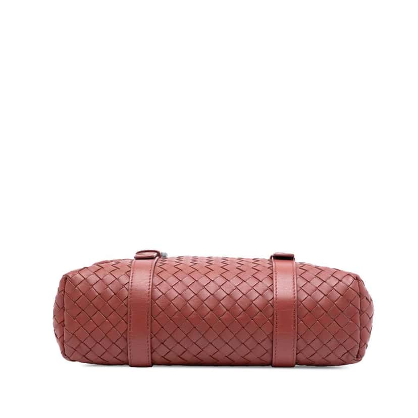 Bottega Veneta Nappa Intrecciato Flap Satchel Orange Leather Good condition - Inside View