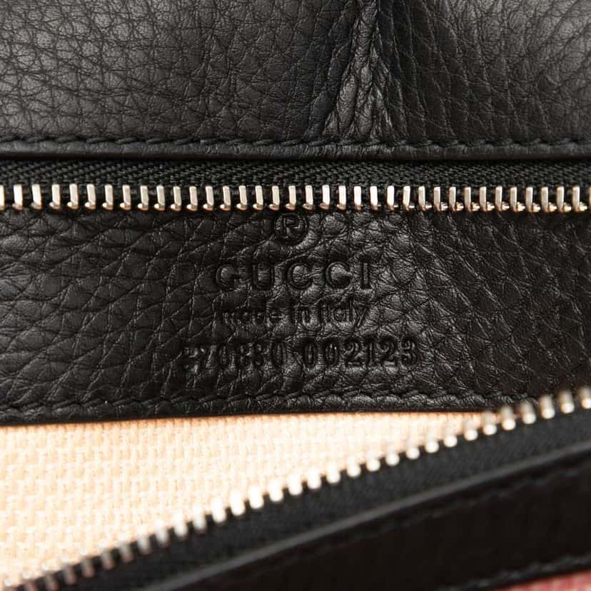 Gucci Large Leather Bamboo Daily Satchel Black Leather Good condition - Box View