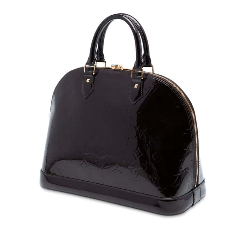Louis Vuitton Monogram Vernis Alma MM Purple Leather Good condition - Back View