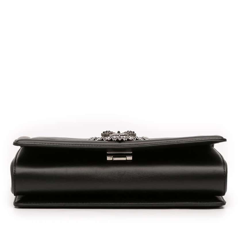Dolce & Gabbana Large Quilted Nappa Devotion Crossbody Black Leather Good condition - Inside View