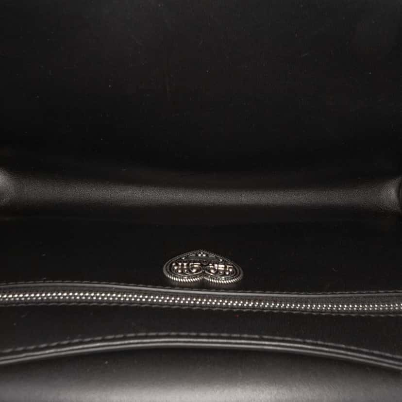 Dolce & Gabbana Large Quilted Nappa Devotion Crossbody Black Leather Good condition - Model View