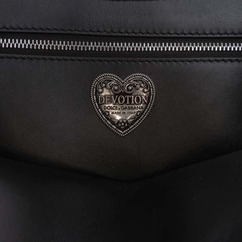 Dolce & Gabbana Large Quilted Nappa Devotion Crossbody Black Leather Good condition - Box View