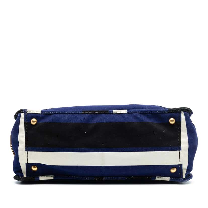 Prada Canvas Canapa Pattina Satchel Blue Canvas Very good condition - Inside View