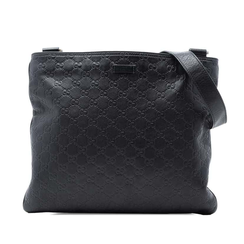 Gucci Guccissima Crossbody Black Leather Good condition - Front View
