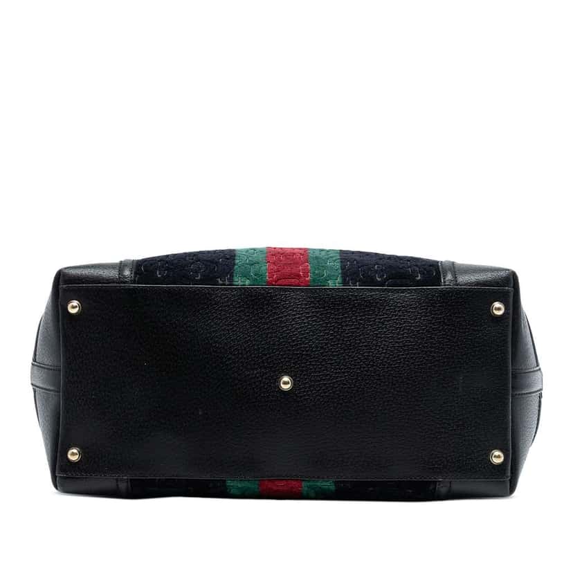 Gucci Horsebit Velvet Web Treasure Boston Bag Black Velvet Good condition - Inside View