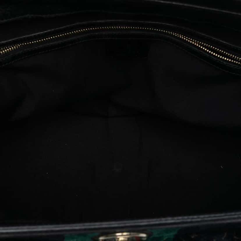 Gucci Horsebit Velvet Web Treasure Boston Bag Black Velvet Good condition - Model View