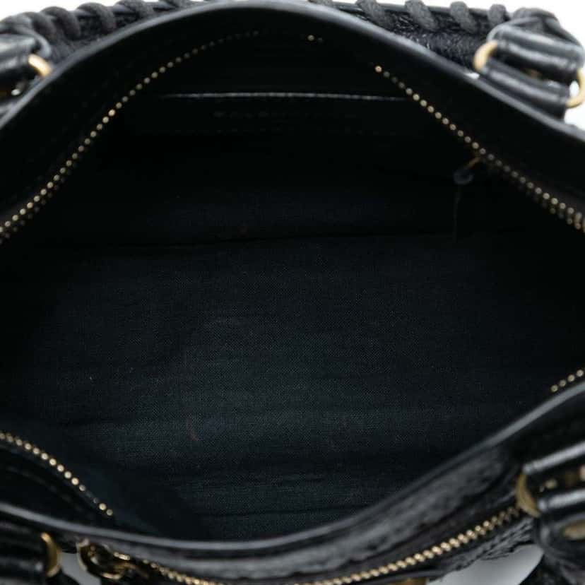 Balenciaga Mini Lambskin Motocross Stadio Laser Cut Cross Classic City Satchel Black Leather Good condition - Model View