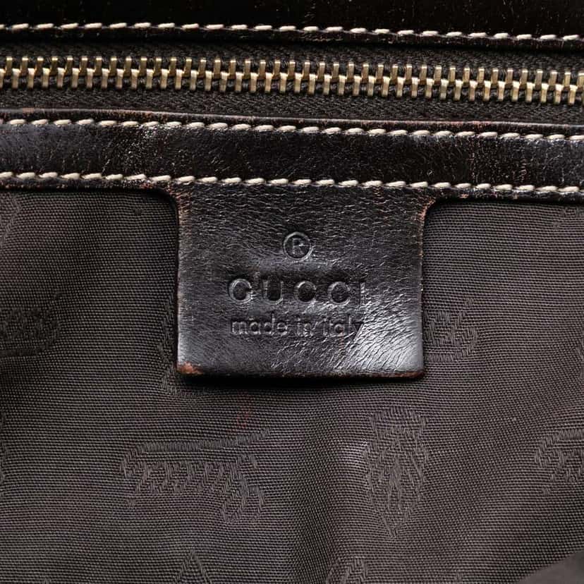 Gucci GG Canvas Web Tassel Tote Brown Canvas Good condition - Box View