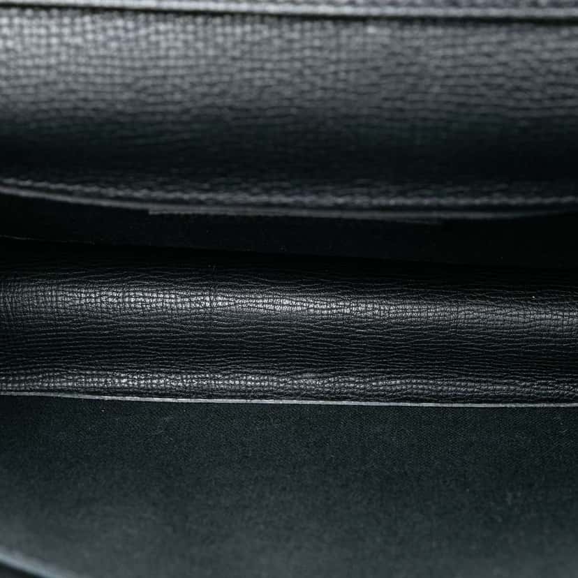 Burberry Small Leather and House Check Canvas Derby Macken Crossbody Black Leather Good condition - Model View