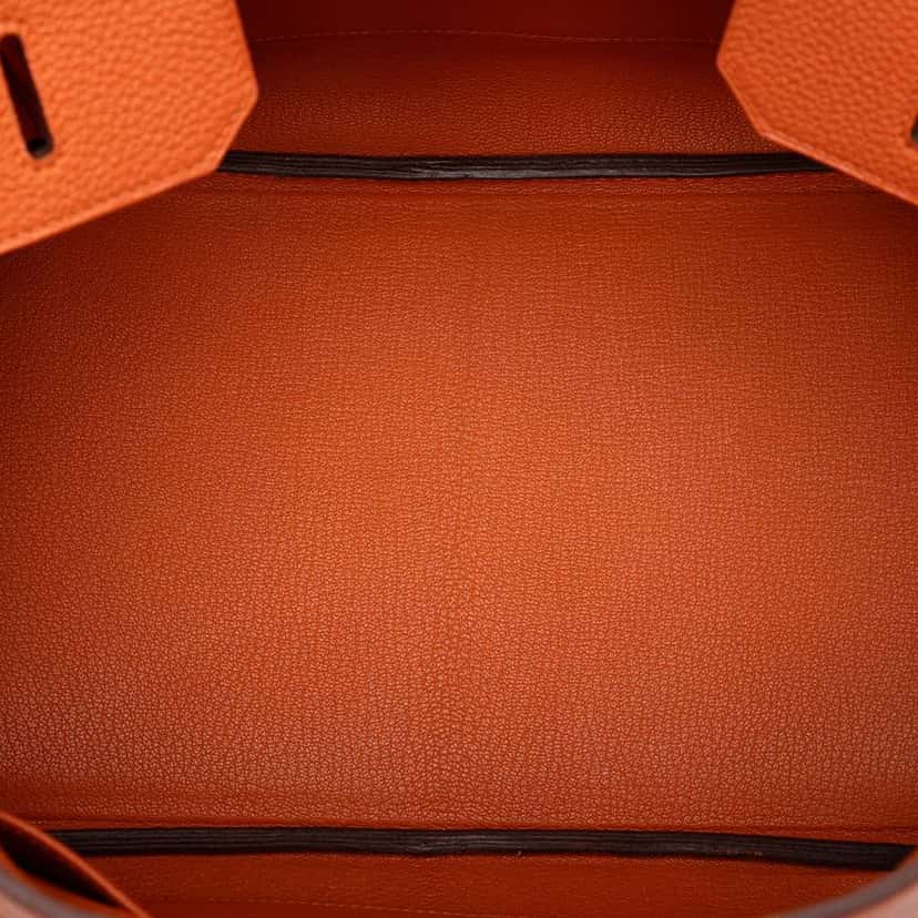 Hermès Togo Birkin Retourne 35 Orange Leather Good condition - Model View