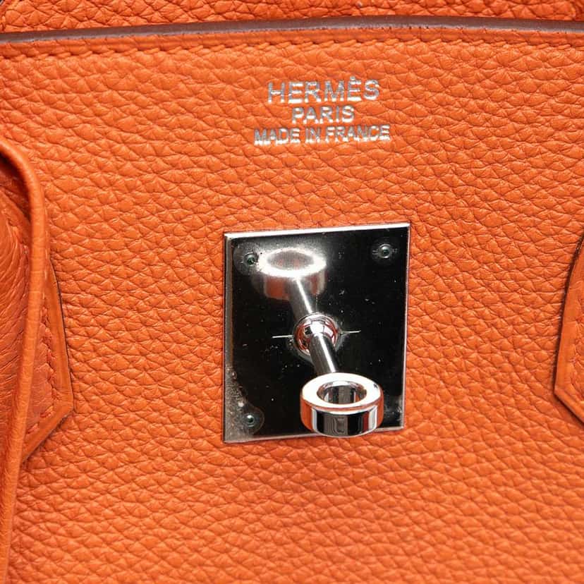 Hermès Togo Birkin Retourne 35 Orange Leather Good condition - Box View