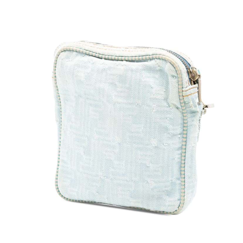 Fendi Zucca Denim Crossbody Blue Denim Very good condition - Back View