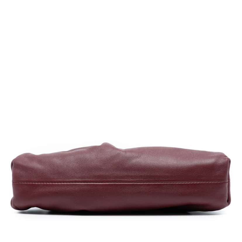 Bottega Veneta Lambskin The Mini Pouch Crossbody Red Leather Good condition - Inside View