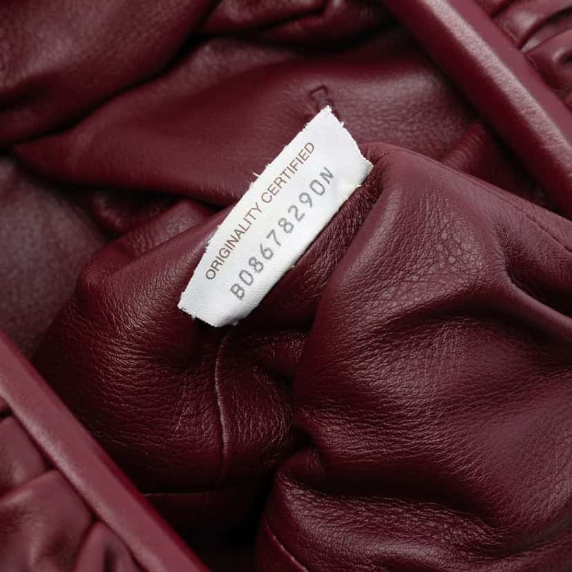 Bottega Veneta Lambskin The Mini Pouch Crossbody Red Leather Good condition - Box View