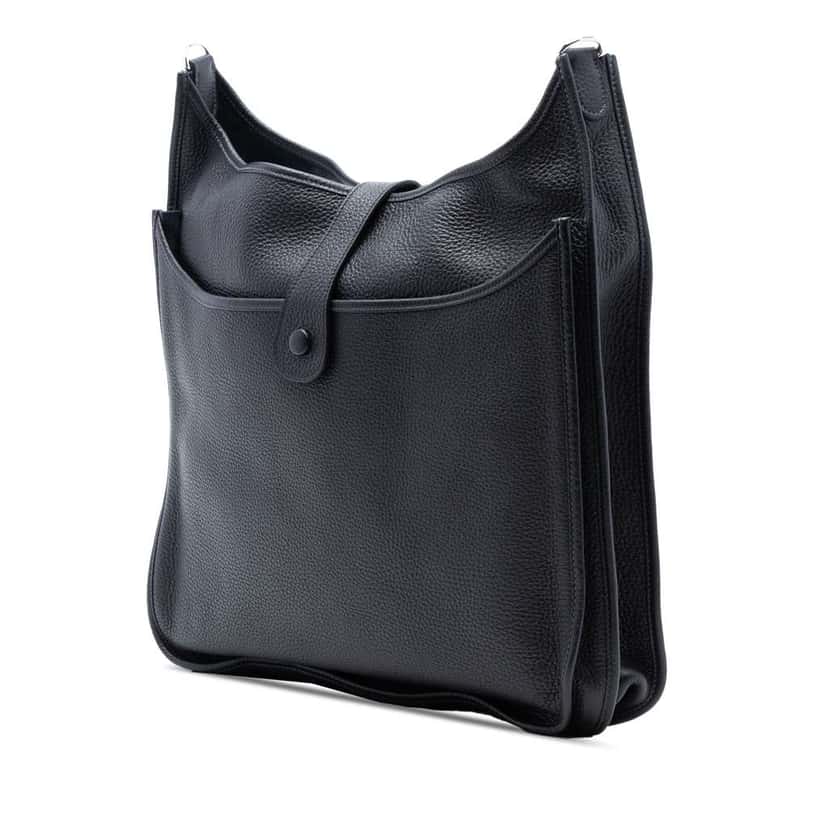 Hermès Clemence Evelyne III 40 Blue Leather Good condition - Back View