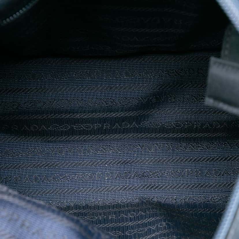 Prada Tessuto Metal Handle Bag Blue Very good condition - Model View