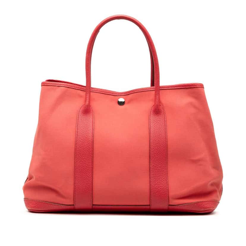 Hermès Toile and Negonda Garden Party 36 Pink Canvas Very good condition - Front View