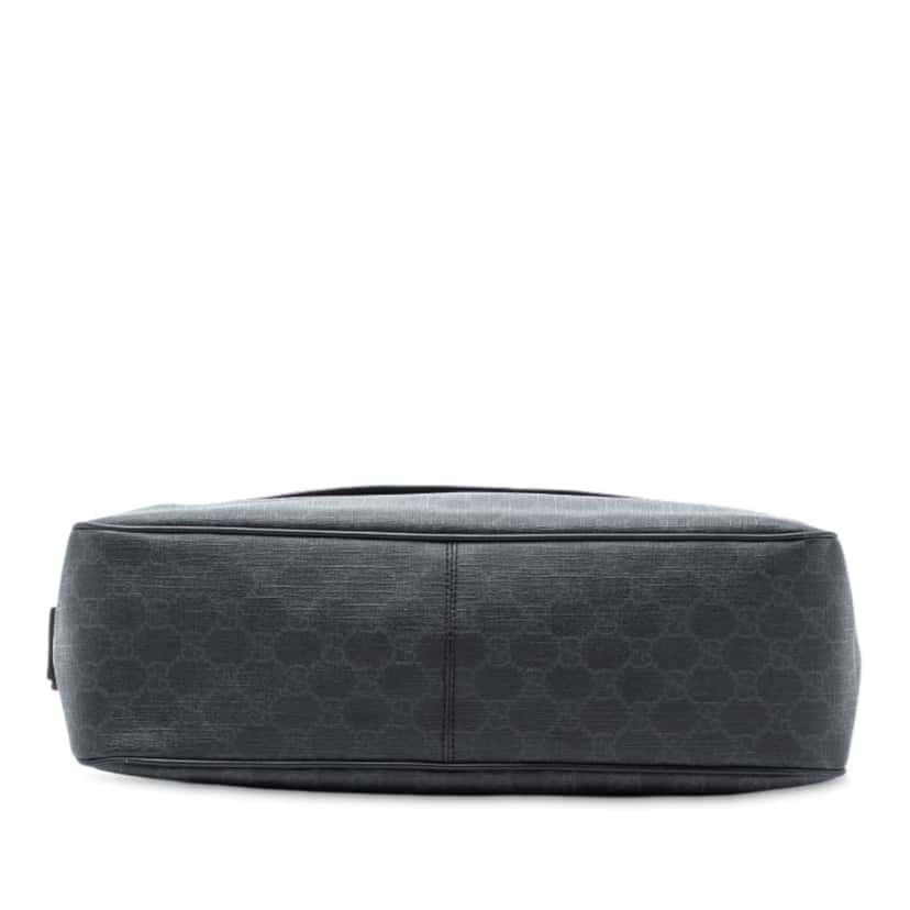 Gucci GG Supreme Flap Messenger Bag Grey Canvas Good condition - Inside View